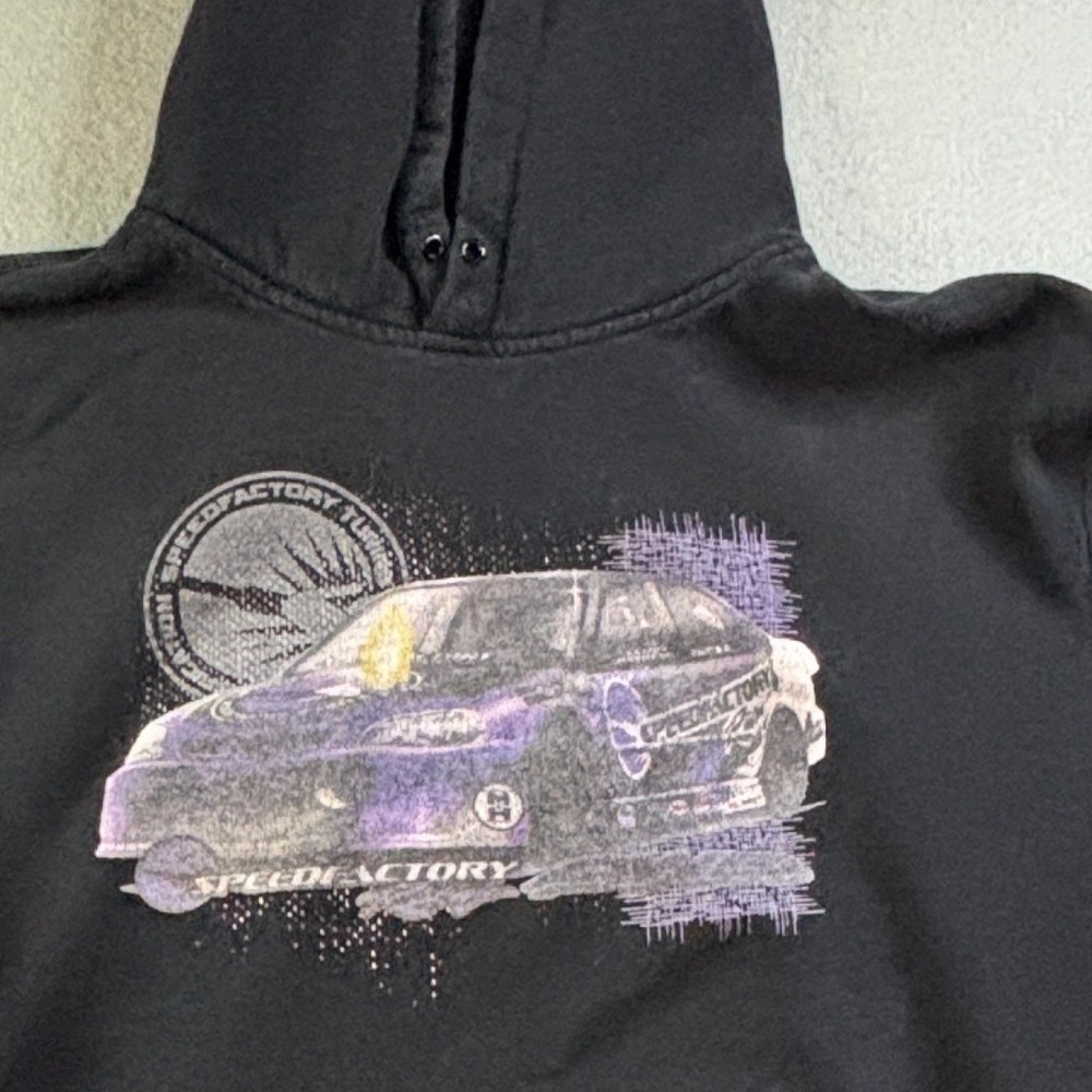 SpeedFactory Racing WCF Mens L Hoodie Black 623J AWD Civic Drag Racing Haltech
